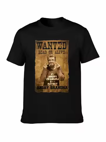Wanted Dead Or Alive Angry Grandma Shirt Unisex Cotton Hoodie Tank top Long Sleeve Clothing