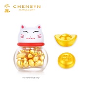 CHENSYN 999.9/24K Pure Gold Bean Ingot Emas 999 Gold Bean Pamp Bar 1g 足金小金元宝小金豆 999