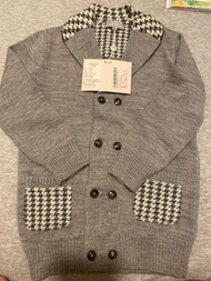 Nicholas & Bears 灰色格紋領針織外套4y