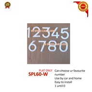 CAR PLATE NUMBER (SPL60-W) 1 0