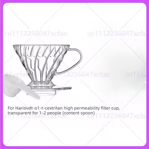 For HARIO Japanese V60 Coffee Dripper Transparent Tritan High Clear Pour Over Filter Cup With Measur