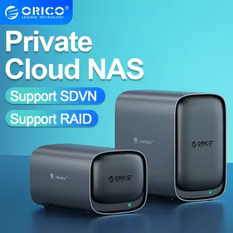 ORICO 2/ 5 Bay NAS Storage Type-C 3.5" M.2 NVME SSD Case Network NAS Support Remote Access Share Dat