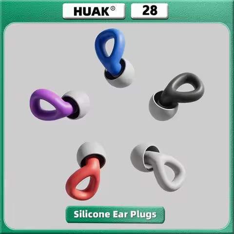 HUAK Silicone Earplugs for Swimming Sleep Noise Cancel Noise Reduction-Soundproof Reduce Disturbance