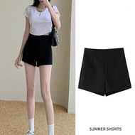 High-waisted dance shorts with teardrop closure Quan516_P3K4