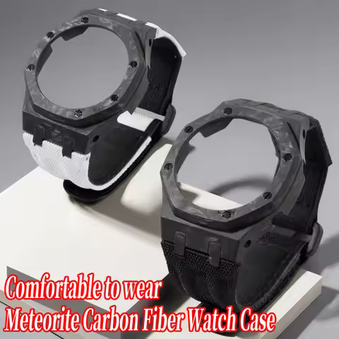 Modified GM-2100 GA2100 Meteorite Carbon Fiber Case Set for Casio GA-2100/2110/B2100 GBM-2100 Nylon 