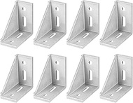 QUARKZMAN Pack of 8 Inner Corner Angle Gusset 77 x 77 x 40 mm 4080 Angle Connector for 4040/4080 Ser