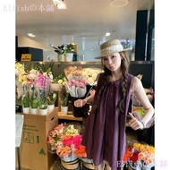 [Three-Layer Collar Baby Dress] Sleeveless One-Piece Dress Korean Style Vest Dress Dress One-Piece D