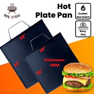 [Big Size] BBQ Store Square Hot Plate Pan Kuali Segi Empat Kuali Leper Besar Grill Plate Burger/ Rot