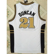 3D4N NCAA Spurs No. 21 Tim.Duncan Jersey Jersey Durant Jersey University Edition Mesh Embroidered Je