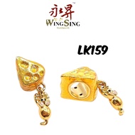 ZA49 Wing Sing 5G Loket Beads Charm Chess Chezzy Rat Jerry Fesyen Tulen Original Emas 916 5D 916 Gol