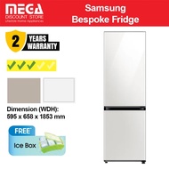 SAMSUNG RB34C7B5CAP/SS 344L 2-DOOR FRIDGE | Bottom Freezer | 3 Ticks | Free Ice Box Redeem From LG
