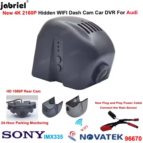 4K Wifi Car Dvr Dash cam Dual Lens for audi a3 a4 a5 a6 a7 a8 q3 q5 q7 rs3 rs4 rs5 rs7 tt 8n 8s b5 b