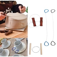 EUCALYTUSS Ceramic Steel Wire Drawing, Pottery Tools Pottery DIY Mud Cutting Line, Multifunctional W