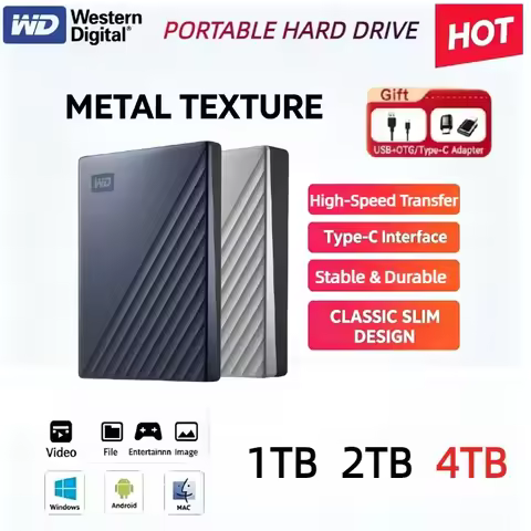 New WD My Passport Ultra Portable External SSD 1TB 2TB USB3.1 Mobile Solid State Drive SSD Hard Driv