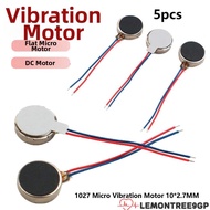 LEMONTREE9GP 5pcs Flat Coin Button-Type Motor, Direct Current DC 3V 1027 Micro Vibration Motor,  10*