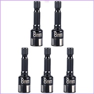 YYZJJ 5Pcs Universal Impact Socket for 6 35mm Hexagonal Shank Tool Ratchet Wrench Socket Wrench Adap