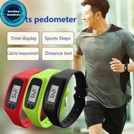 EVERTHING LED Pedometer Bracelet Step Counter Watch 12/24H Time Display Step Counter Watch Silicone 