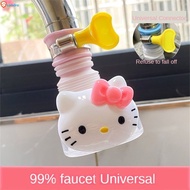 Lovely Kids Gift Creative Hello Kitty Flexible Kitchen Sink Tap Head 360 Rotatable Water Saving Tap Faucet Extender Kuromi Melody Cinnamoroll Faucet Tapware Faucet Nozzle sandre