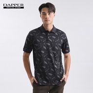 DAPPER เสื้อโปโล DP Iconic Jacquard Polo Shirt สีดำ