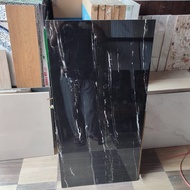 keramik granit lantai 60X120 hitam motif marmer glosy