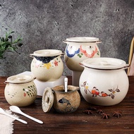 Ceramic Lard Jar High Temperature Resistant Household Kitchen Oil Splash Spicy Meat Oil Jar Chili Oi