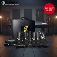 GMark G7S 7-Piece Dynamic Wired Drum Microphone Kit for Bass, Kick, Tom, Drums, Vocal, Band, DJ, Sta