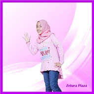 COOL KID'S PINGUIN BABY PINK MUSLIM T-SHIRT "ENJOY YOUR DAY WITH QURAN"