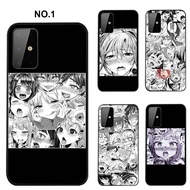 Casing For Samsung Galaxy A21S A13 A12 A11 A03S A03 A02S A02 M02 A70 A50S A50 A40S A30S A20S A30 A20 A10S A10 Ahegao Anime Girl Cartoon Cute Faces Pattern Phone Case