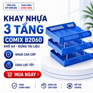 Comix B2060 3-tier plastic tray, A4 size, holds documents, papers...- 1 pc
