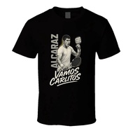 Carlos Alcaraz "Vamos Carlitos T Shirt Cotton Lelaki dan Wanita Bernafas Kasual Vintage T-shirt Berc