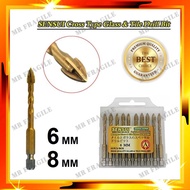 1pc - SENSUI 6MM & 8MM CROSS TYPE GLASS & TILE DRILL BIT 6 mm & 8 mm / Mata Gerudi Mozek , Jubin , K