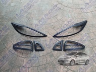 Ford Fiesta 2009 - 2012 Headlight and Taillight Cover Black Sedan