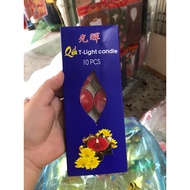 (Q.6)1 BOX (10 tea light tablets) 4-hour red - yellow FLYERS OFFERING 8th GRADE STARS, CONSULTATION 