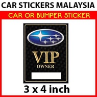 Car Sticker - Subaru VIP Owner