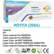 หมึกเทียบเท่า HP W2111A (206A) สีฟ้า Compatible