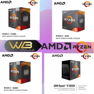 CPU AMD RYZEN 3 / 5 / 9 CPU PROCESSOR [ 3500 / 3600 / 3600X / 4650G / 5600G / 5600X / 5700G / 5800X / 5900X / 5950X / MPK ]