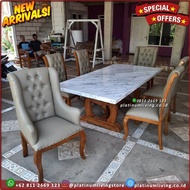 Meja Makan Marmer 6 Kursi Meja Makan Marmer Putih Kursi Meja Makan Furniture Jepara