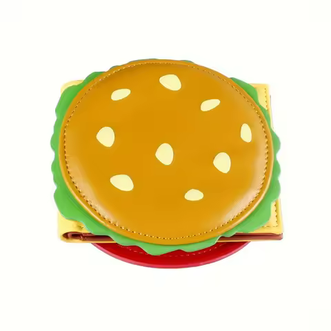 Crab Roe Burger Wallet, Hamburger Wallet, Men's and Women's Wallet, Rfid Anti-Theft Short Wallet, Sm