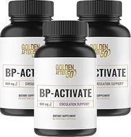 Golden After 50 BP-Activate - Blood Pressure Support Supplement - 3 Bottles - Blood Circulation and 