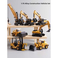 Construction Site Toy Set Alloy Engineering Vehicles Excavator Dozer Grader Logging Tractor Forklif