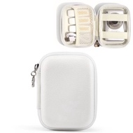 PU Leather Cable Storage Pouch 8.5cm x 11cm x 4cm - White