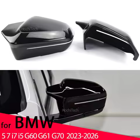 Replacement Black Rearview Mirror Cap Side Mirror Cover M Performance Car Accessories for BMW 5 7 Se