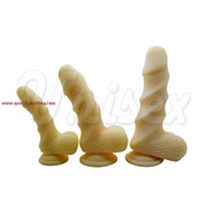 Leten Super Muscle Soft Real Skin Feeling Ribbed G-Spot Realistic Dildos w/ Strong Sucker Penis for