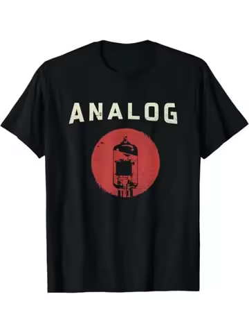 Vacuum Tube Amp Analog Vintage Retro 80's 90's T Shirt T-Shirt Trendy Minimalist Sleek Anime Tee Com