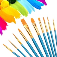 10pcs Paint Brushes Watercolor Gouache Draw Brush Nylon Hair Painting Brush Set