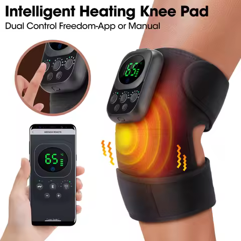 3 IN 1 Heating Knee Pad Multifunctional Knee Shoulder Elbow Massager 3 Modes Vibration Hot Compress 