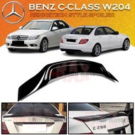 MERCEDES BENZ C-CLASS W204 2007-2013 RENNTECH SPOILER DUCKTAIL W204 R LOOK REAR TRUNK SPOILER BENZ C