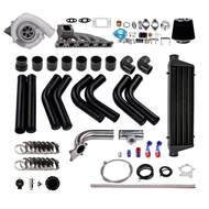 T3 T4 Turbo compressor Turbine Turbo Manifold Intercooler Piping BOV Wastegate Kit for BMW E36 328i 