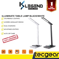 TECGEAR ILLUMINATE TABLE LAMP BLACK/WHITE