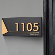 CUSTOM 3D Acrylic Door Number Sign | Premium UV Printed House Plate | Self-Adhesive Room Number | 4 